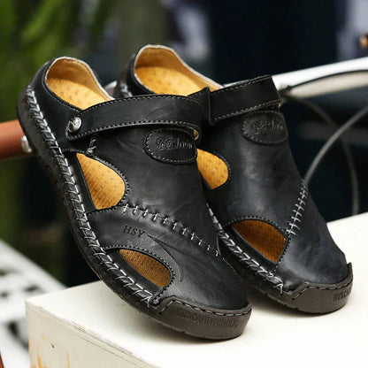 MANSSINO™ | Men's Hand-Stitched Closed-Toe Summer Sandal