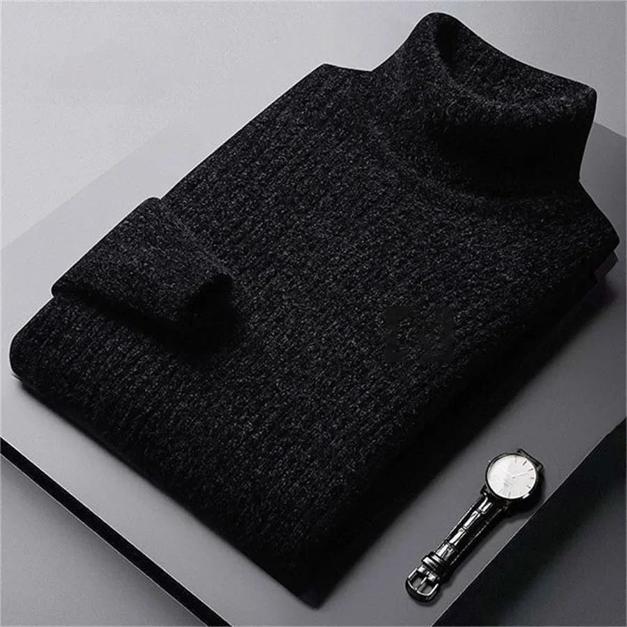 MANSSINO™ | Men's Dense Knit Fitted Turtleneck