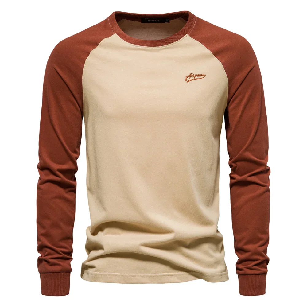 MONVIEL™ | Men's Raglan Long-Sleeve Cotton Tee