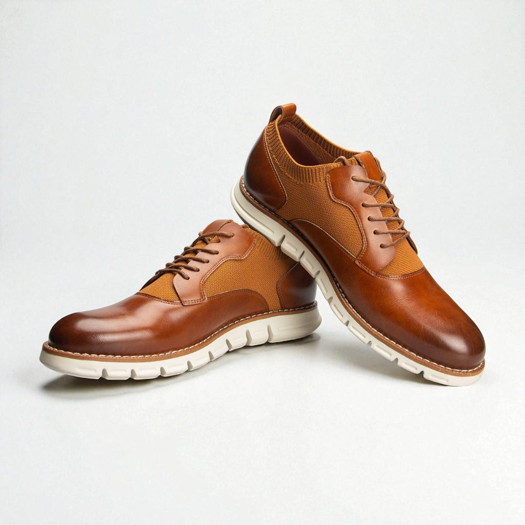 MANSSINO™ | Men's Hybrid Knit-Panel Derby Shoe