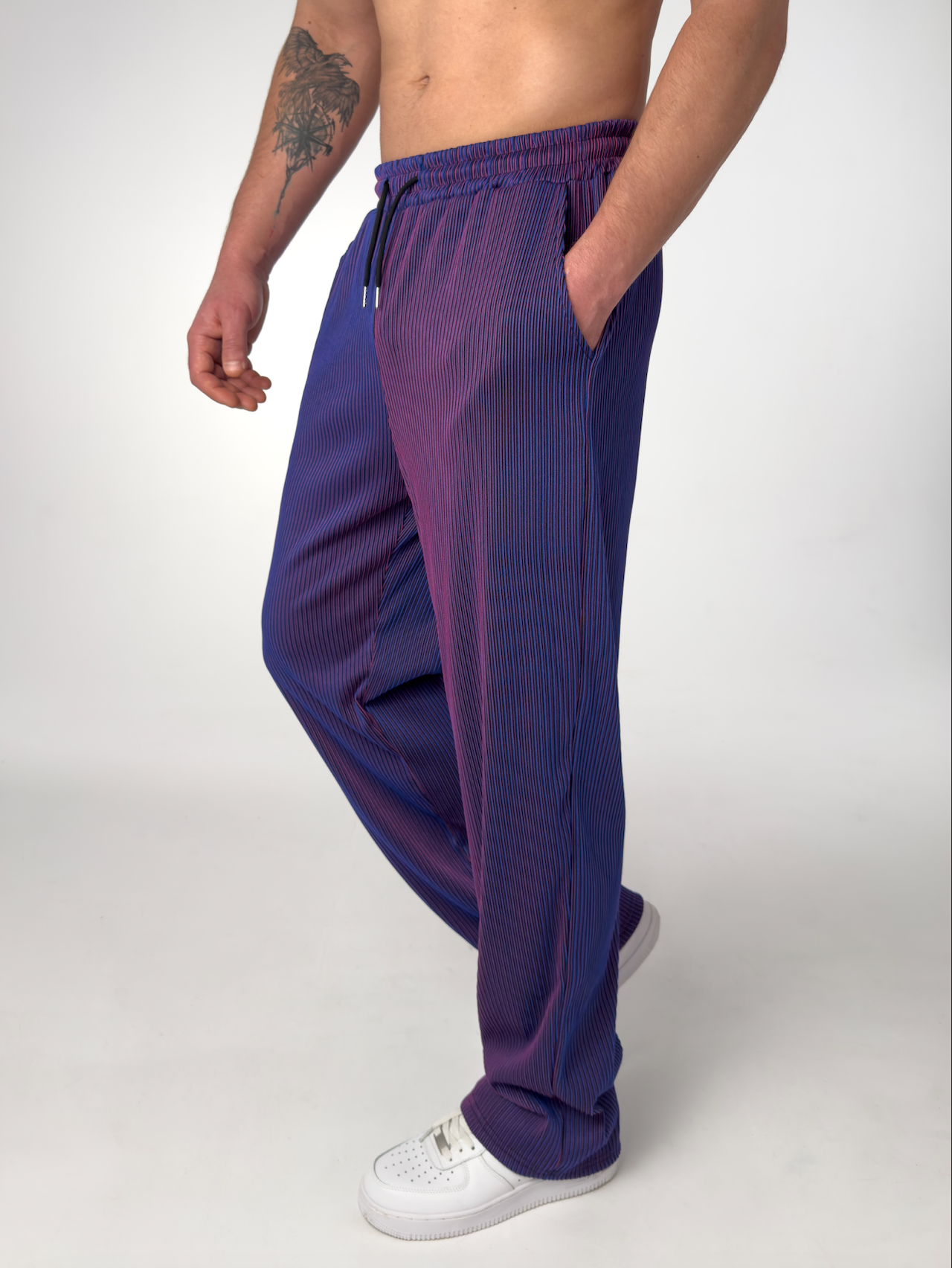 MANSSINO™ | Men's Lightweight Pinstripe Drawstring Trousers