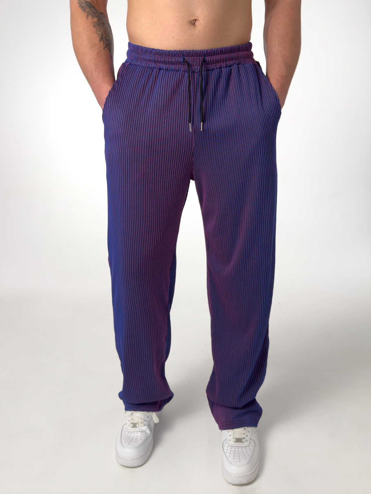 MANSSINO™ | Men's Lightweight Pinstripe Drawstring Trousers