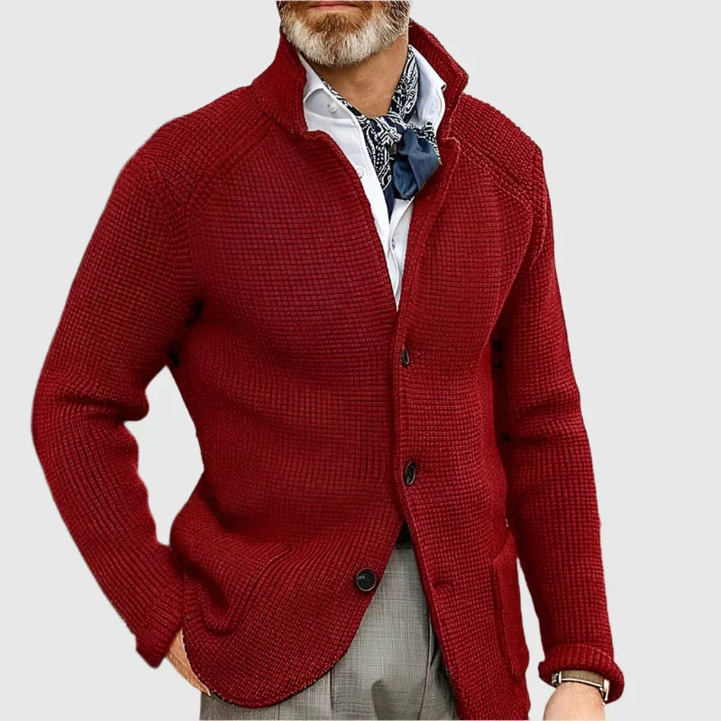 MONVIEL™ | Military-Knit Button Cardigan