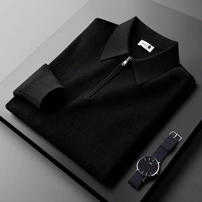 MANSSINO™ | Men's Waffle Knit Full-Zip Sweater