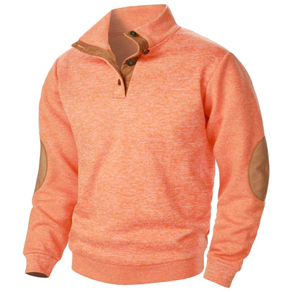 Maël™ | Pull homme col montant boutonné