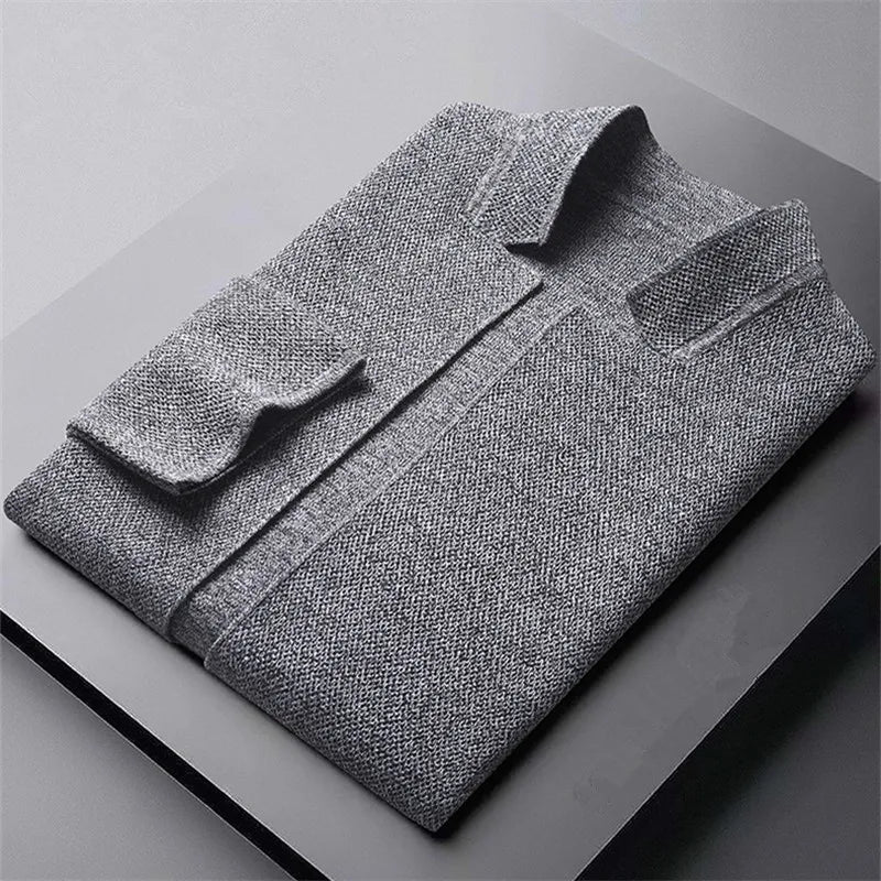 MANSSINO™ | Knit Button-Up Jacket