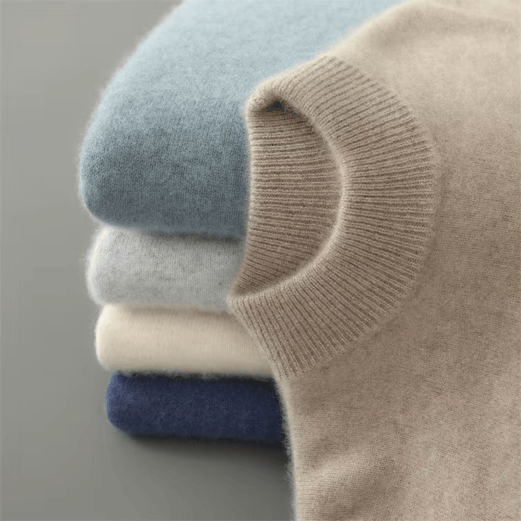 MANSSINO™ | Men's Fine Knit Mock-Neck Pullover