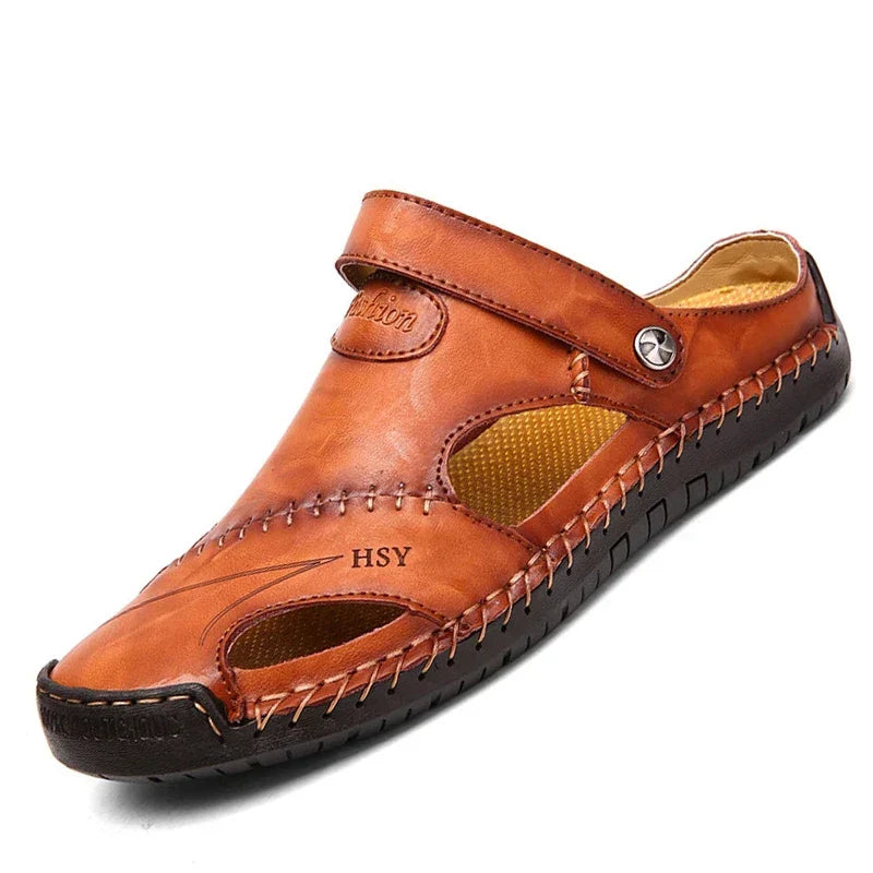 MANSSINO™ | Men's Hand-Stitched Closed-Toe Summer Sandal