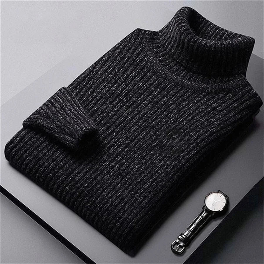 MANSSINO™ | Men's Dense Knit Fitted Turtleneck
