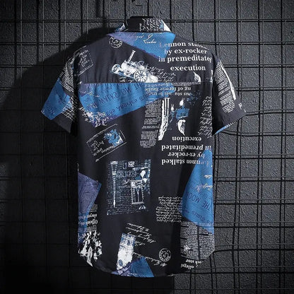 MONVIEL™ | Men's Printed Short-Sleeve Shirt