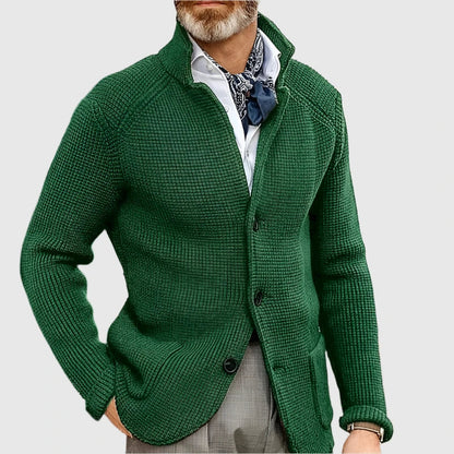 MONVIEL™ | Military-Knit Button Cardigan