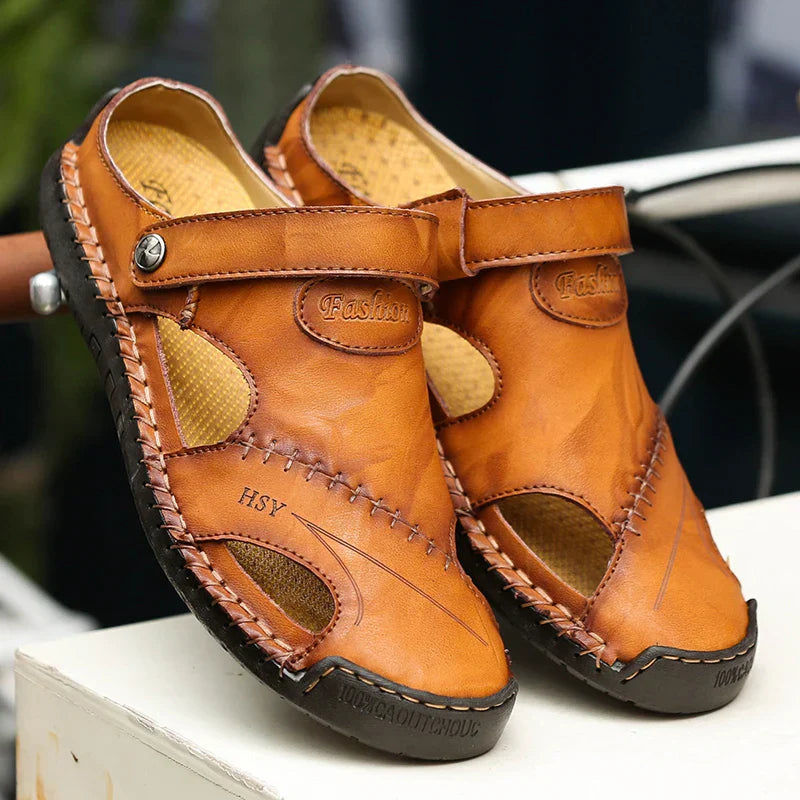 MANSSINO™ | Men's Hand-Stitched Closed-Toe Summer Sandal