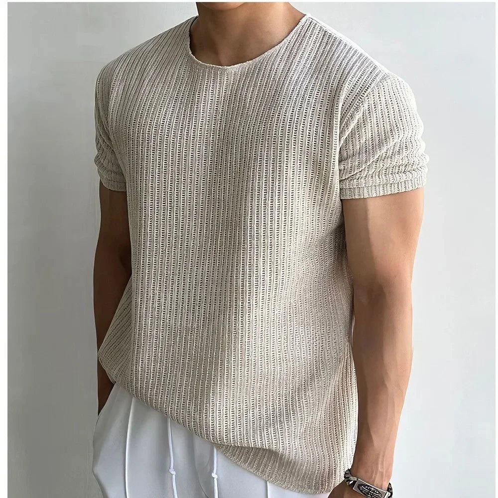 MONVIEL | Mens Knitted T-Shirt