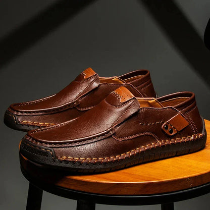 MANSSINO™ | Men's Polished Leather Slip-On Loafer