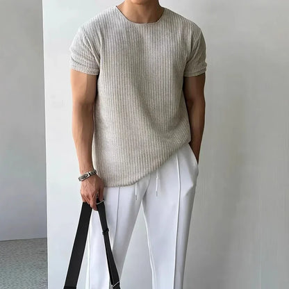 MONVIEL | Mens Knitted T-Shirt