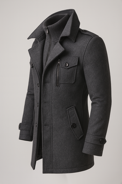 MANSSINO™ | Men's Double-Breasted Long Winter Coat
