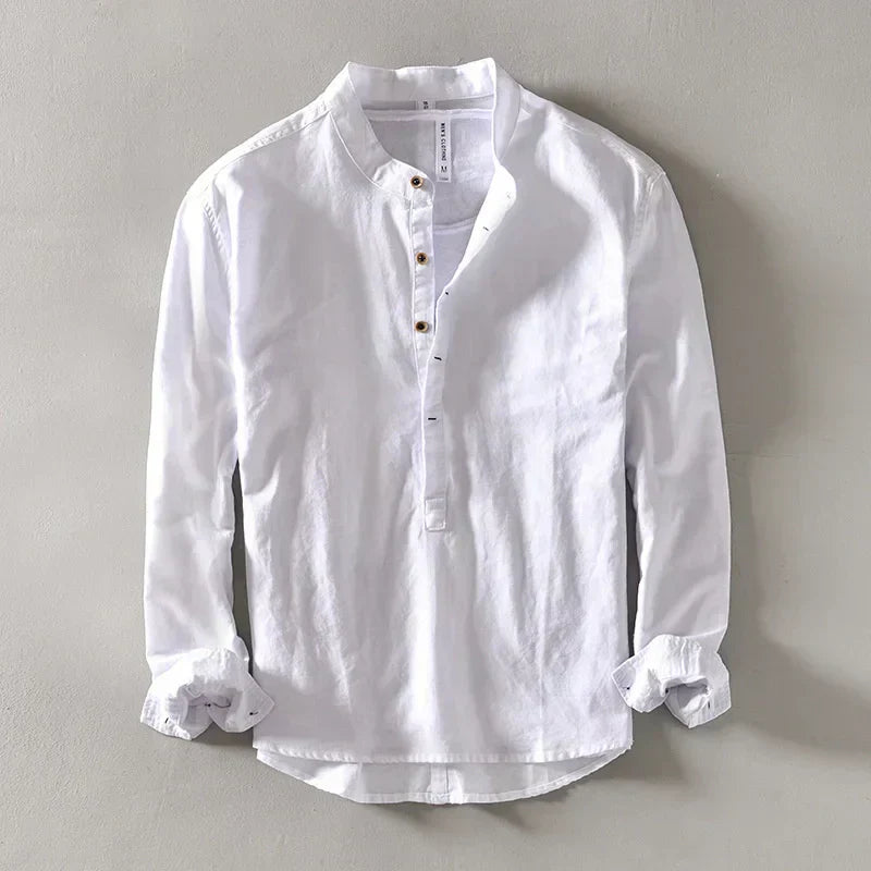 Arnaud™ | Chemise en lin col tunisien