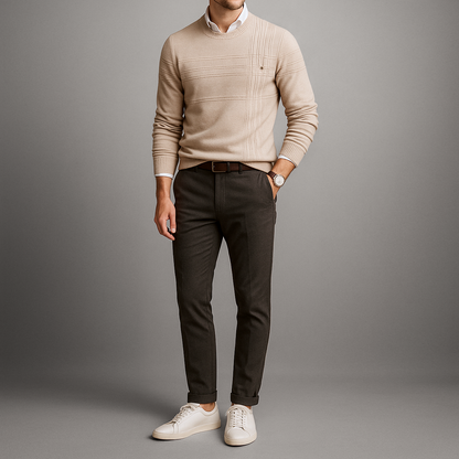 MONVIEL™ | Tonal-Textured Slim Knit