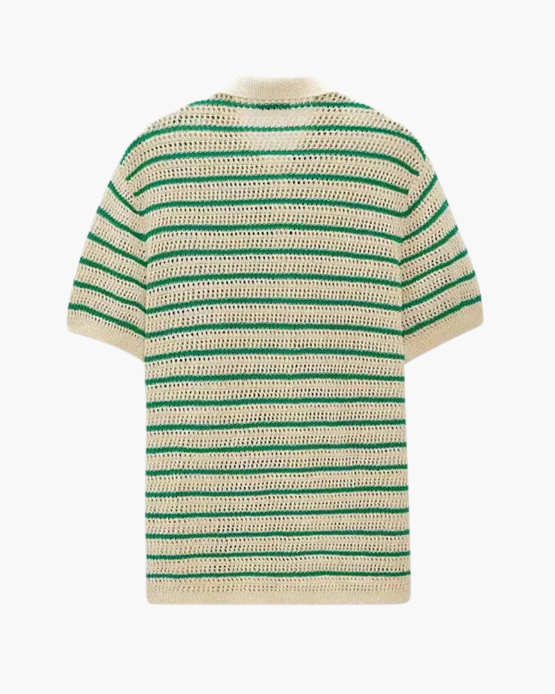 MONVIEL | MESH-KNIT BUTTON-UP SHIRT