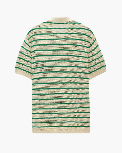 MONVIEL | MESH-KNIT BUTTON-UP SHIRT