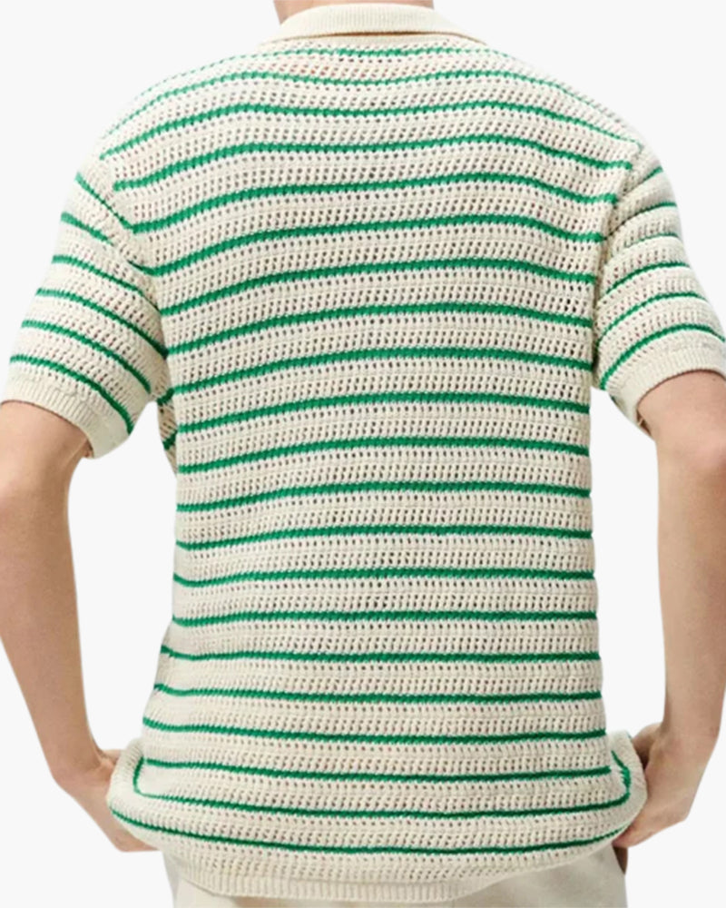 MONVIEL | MESH-KNIT BUTTON-UP SHIRT