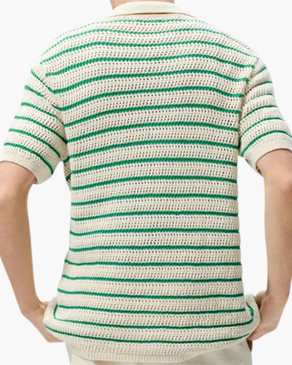 MONVIEL | MESH-KNIT BUTTON-UP SHIRT