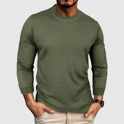 MONVIEL | Mens Textured-Knit High-Collar