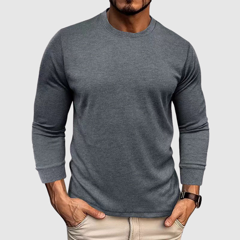 MONVIEL | Mens Textured-Knit High-Collar
