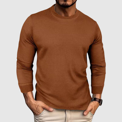 MONVIEL | Mens Textured-Knit High-Collar