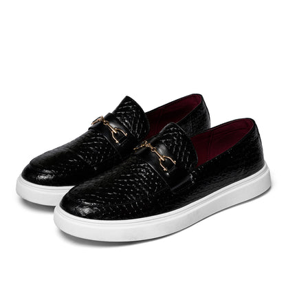 MANSSINO™ | Men's Embossed Buckle Loafer
