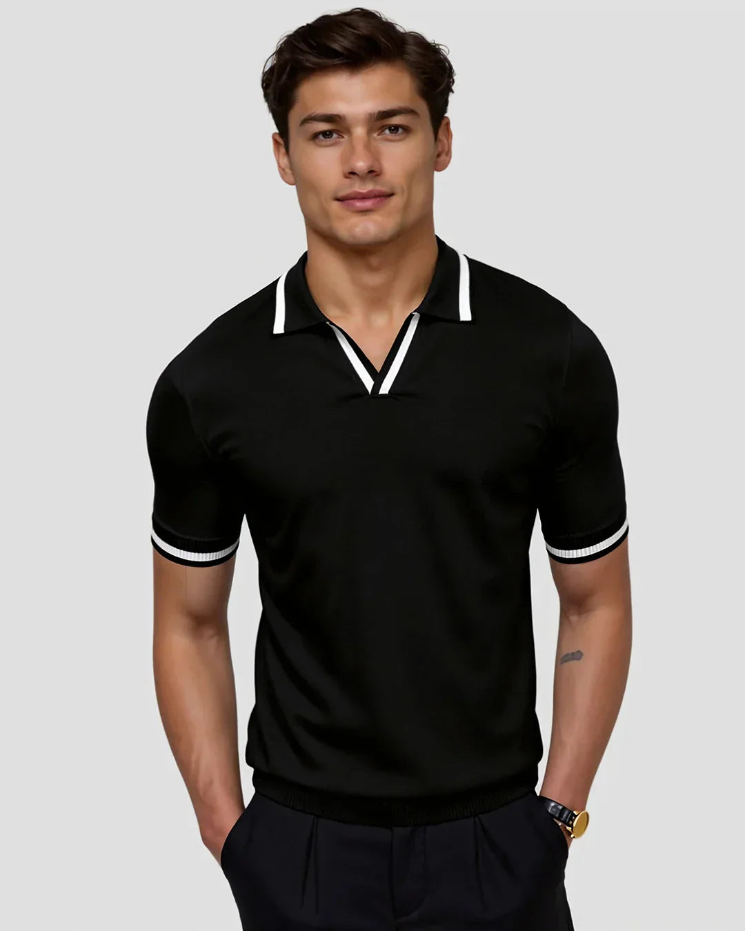 MONVIEL™ | Contrast-Piped Stitched  Polo