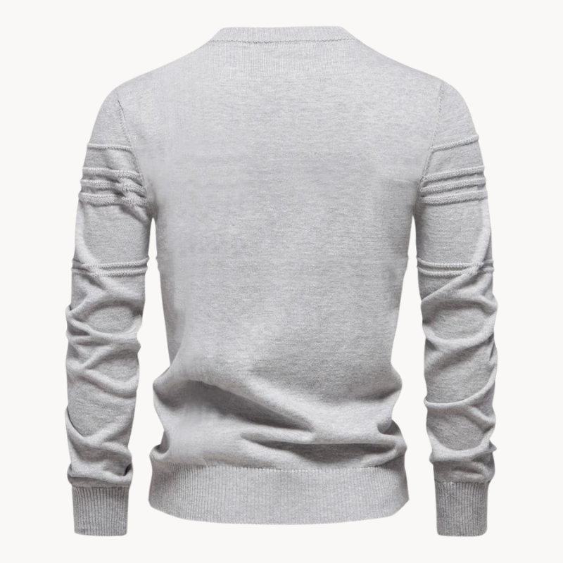MANSSINO™ | Men's Fine Stripe Winter Knit Pullover