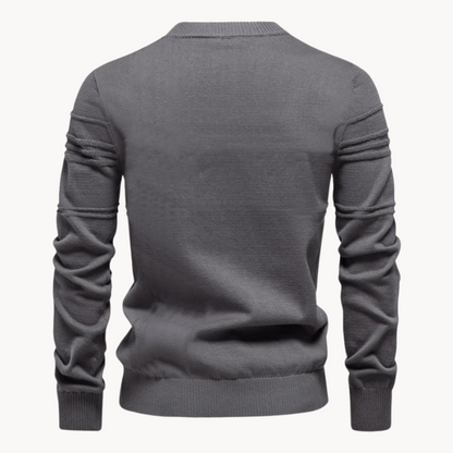 MANSSINO™ | Men's Fine Stripe Winter Knit Pullover