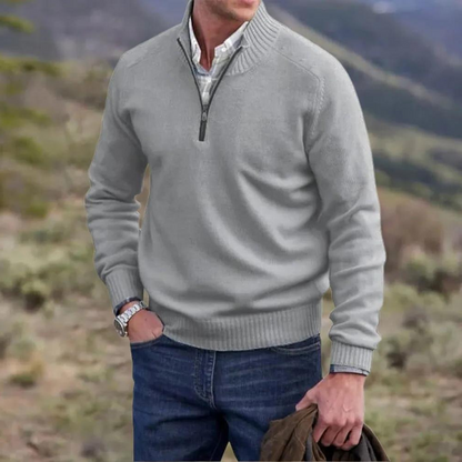 Fergal™ | Pull maille zippé col montant