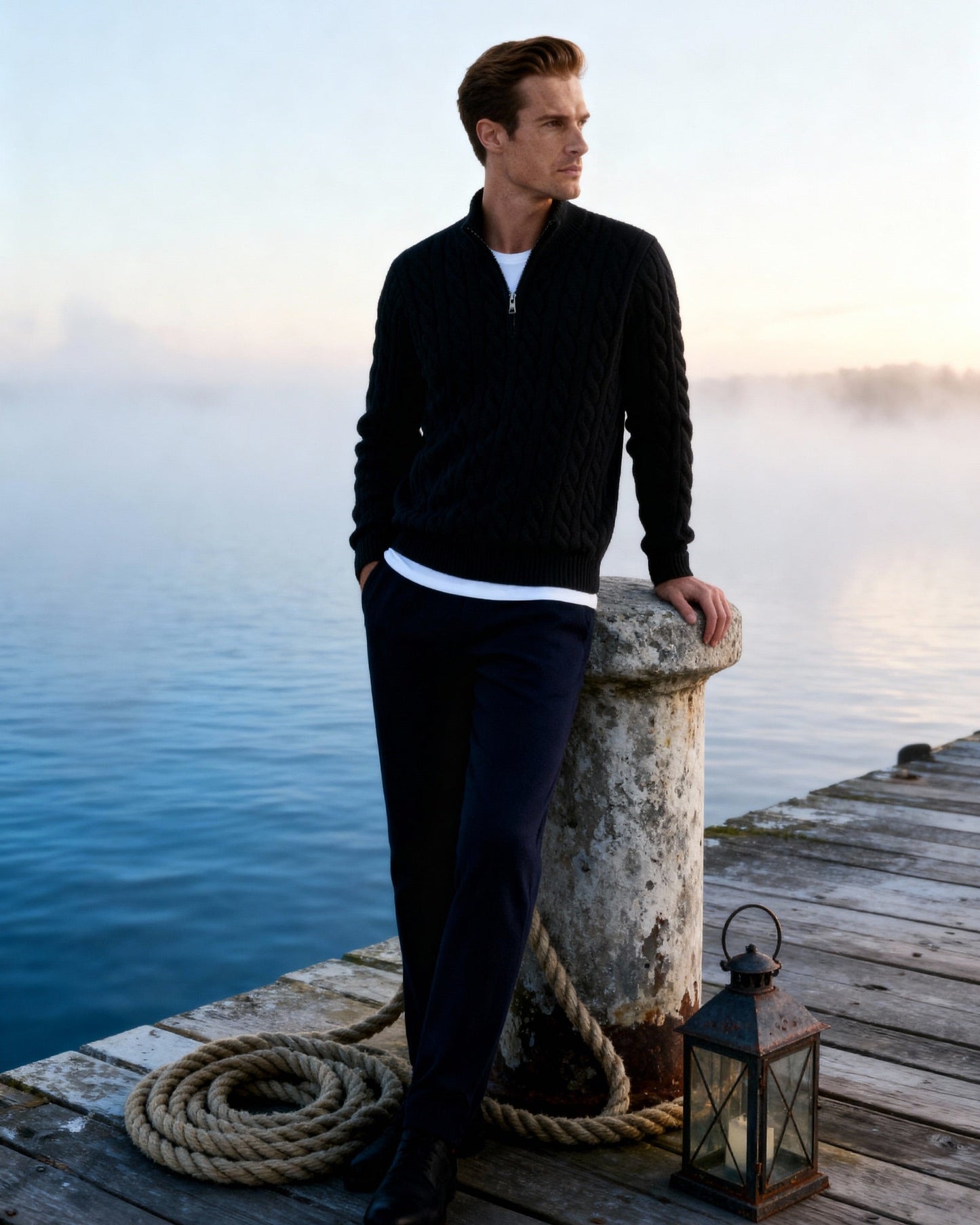 MONVIEL | COTTON HALF ZIP