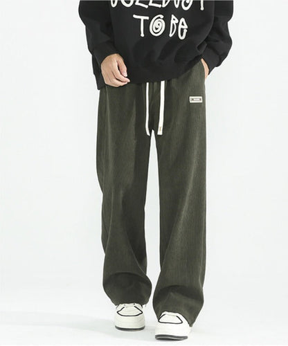Pantalon Large En Velours Côtelé Pour Homme