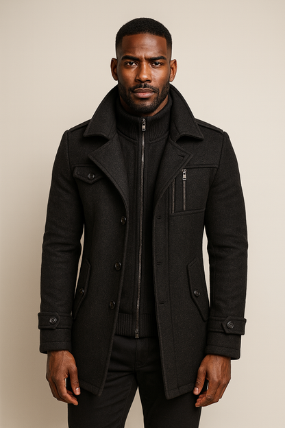 MANSSINO™ | Men's Double-Breasted Long Winter Coat