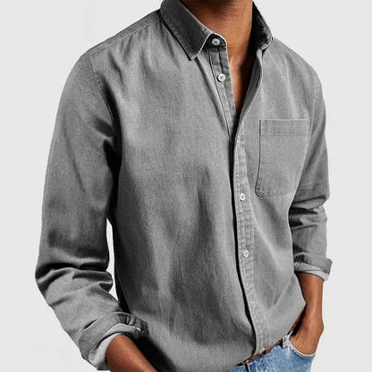 MONVIEL | Button-Up Polo-Collar Shirt