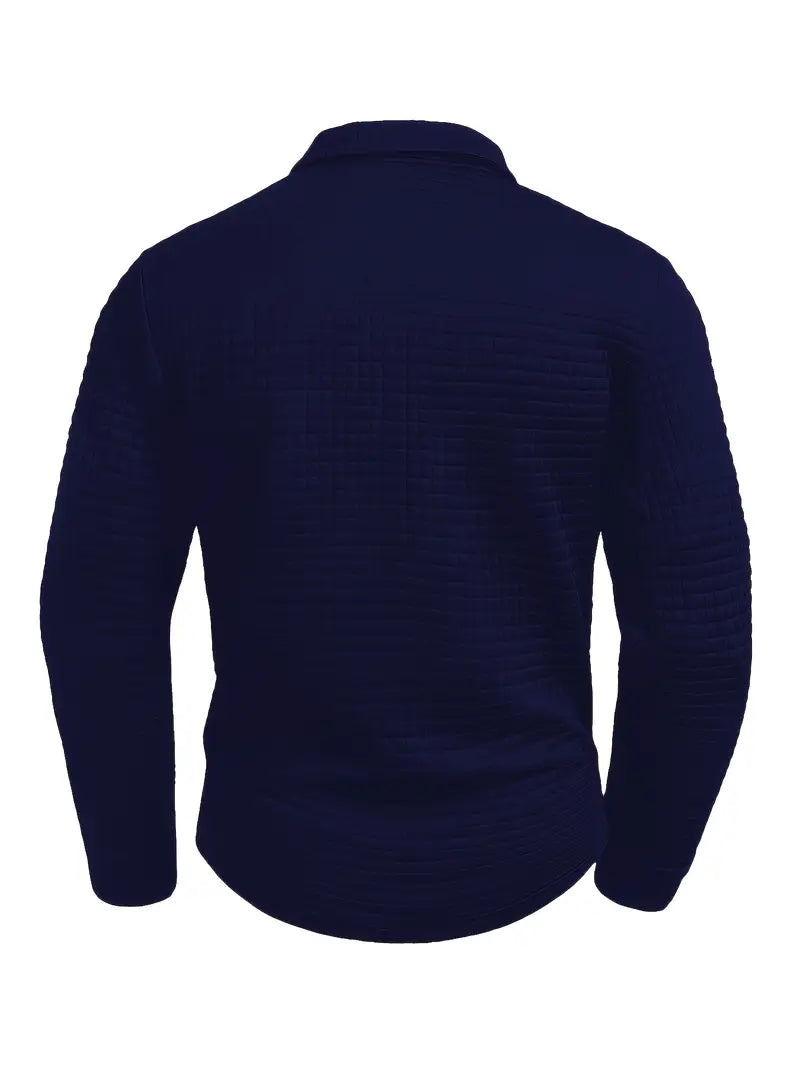 MONVIEL | Textured Long-Sleeve Polo