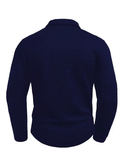 MONVIEL | Textured Long-Sleeve Polo