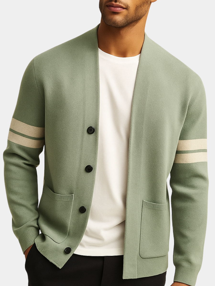 MANSSINO™ | Men's Lightweight Wool Blend Button Cardigan