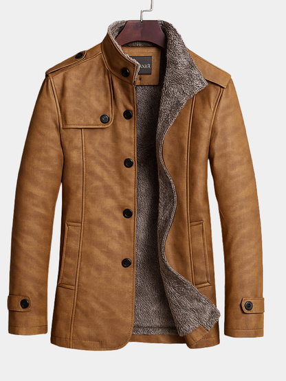 MANSSINO™ | Merino-Lined Suede Coat
