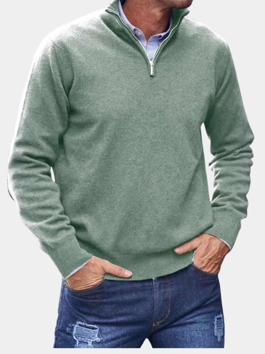 MANSSINO™ | Men's Slim Fit Quarter-Zip Pullover