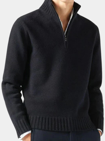 MONVIEL™ | Wool Half-Zip Turtleneck