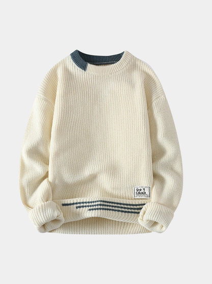 MANSSINO™ | Color-Block Crew Neck Pullover