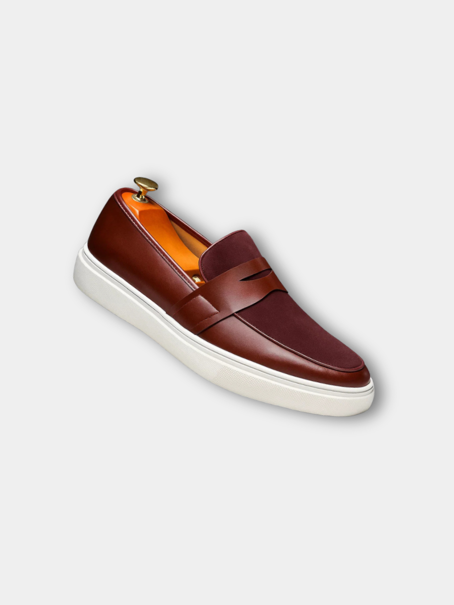 MANSSINO™ | Men's Leather Penny Loafer with Platform Sole