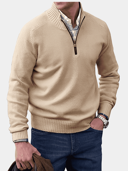 Fergal™ | Pull maille zippé col montant
