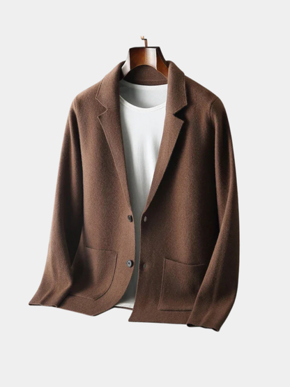 MANSSINO™ | Wool Knit Lapel Cardigan