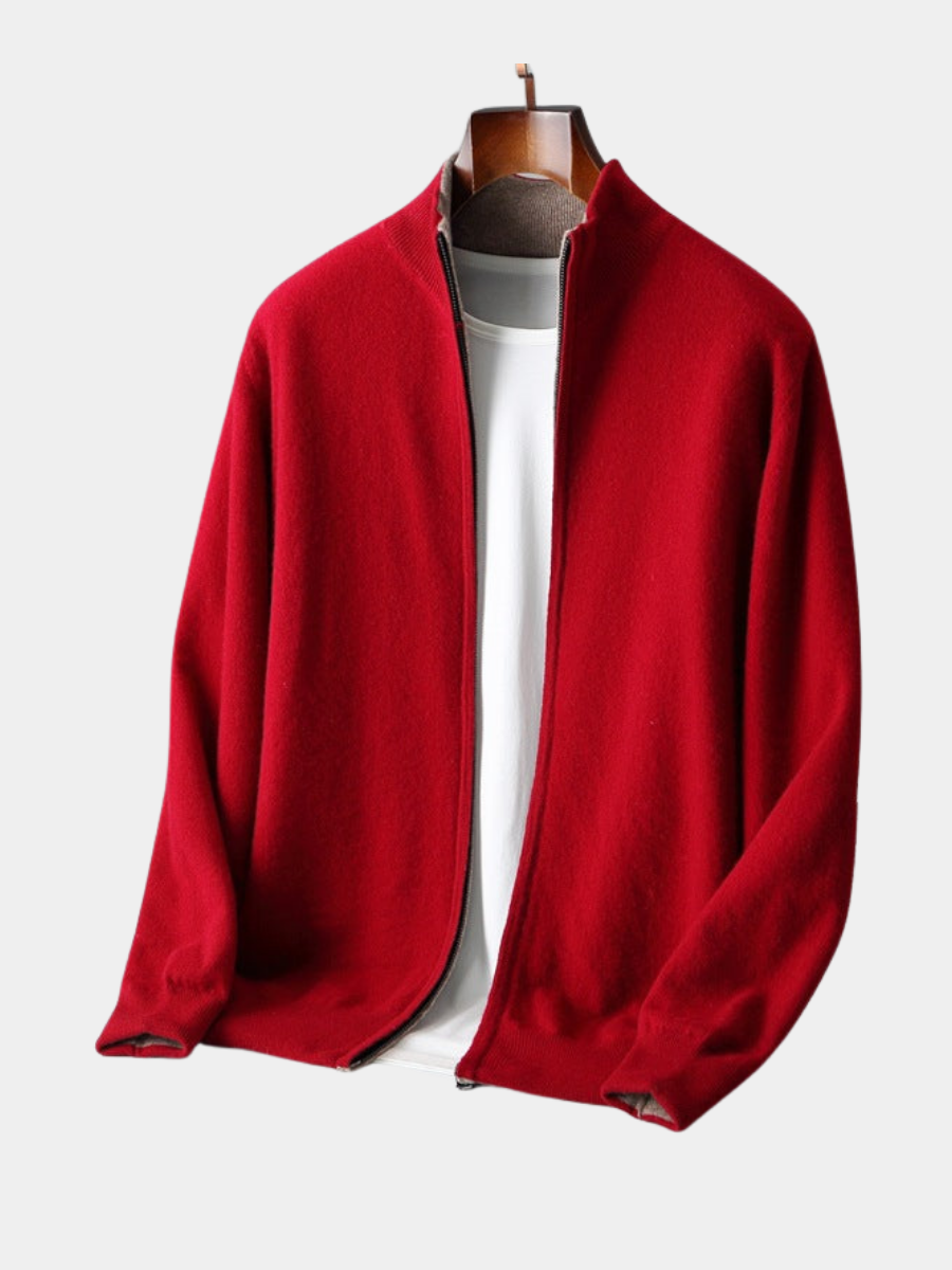 MANSSINO™ | Full-Zip Fine Knit Cardigan
