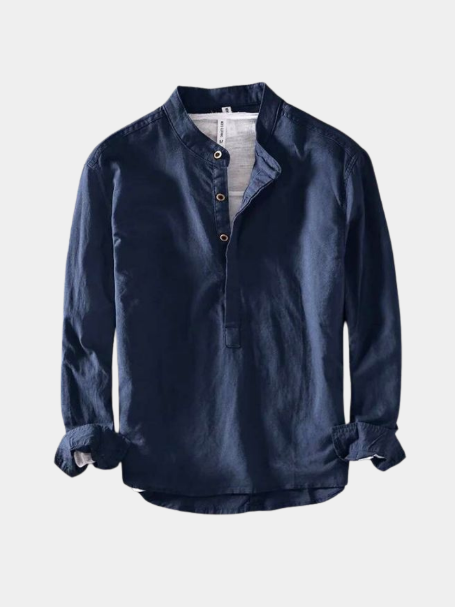 Arnaud™ | Chemise en lin col tunisien